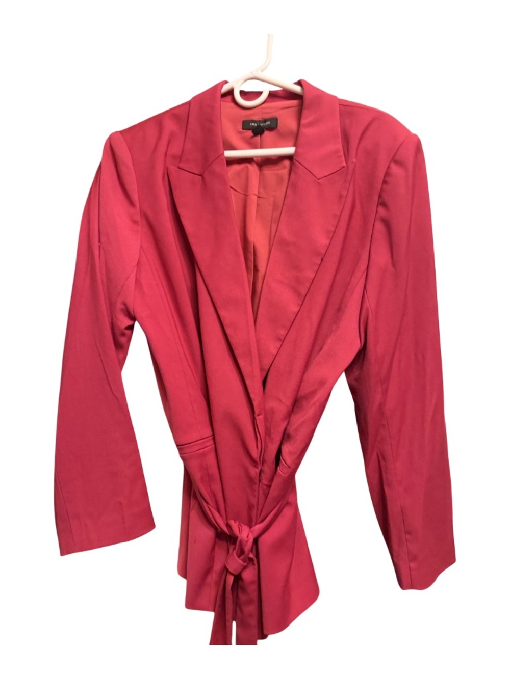 Ann Taylor Pink Tie-Waist Blazer